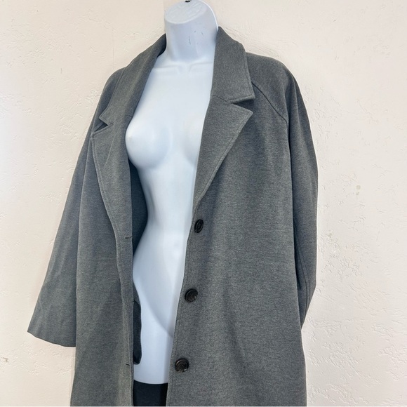 EVERLANE The Dream Coat Ponte Knit Oversized Gray Jacket Size M - Picture 7 of 13